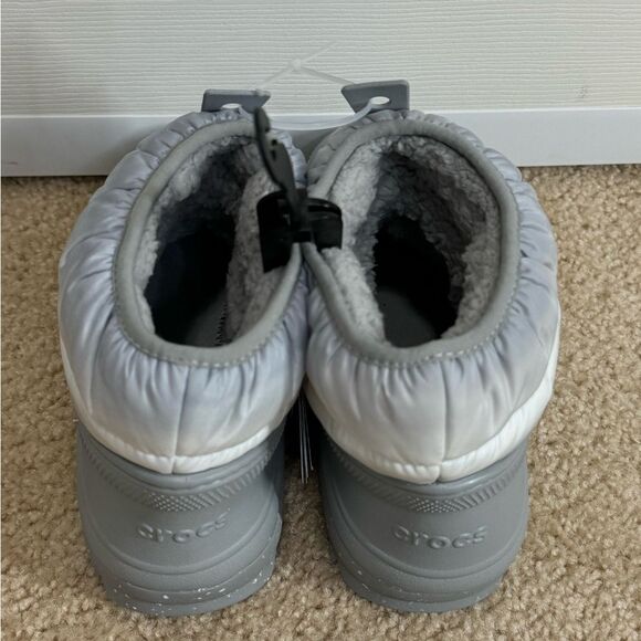 CROCS Gray and White Ankle Booties - Picture 7 of 13